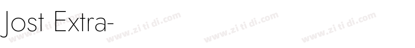 Jost Extra字体转换